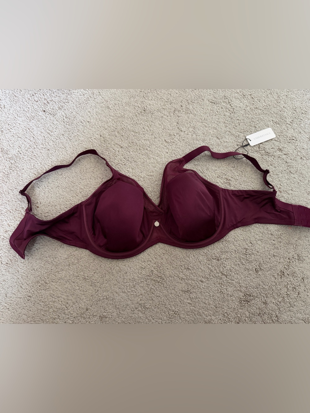Understance Full-Coverag Bra in Deep Wine
